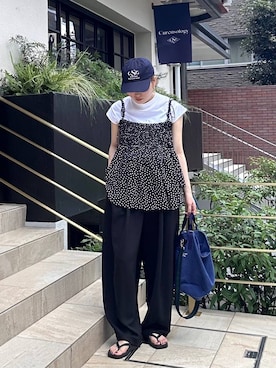 「アイテム（バングル/リストバンド）」を使った、sakataさん（レディース・160cm・20代）の夏コーディネート