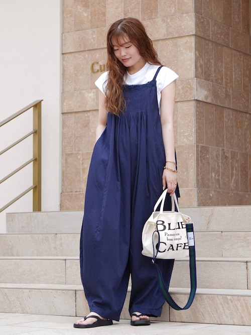 【新品未使用】Curensology ⋆* サテンタックサロペットパンツ Curensology オールインワン Curensology(カレンソロジー