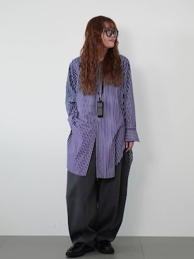 「レザー」｜「アイテム（アクセサリー）」を使った、sakataさん（レディース・160cm）の夏コーディネート