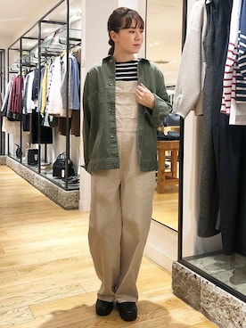 「アイテム（カバーオール）」を使った、kabaさん（レディース・160cm）の秋コーディネート