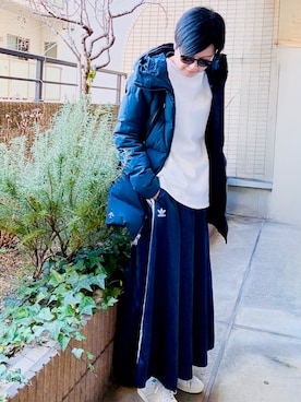 「SAINT JAMES（セントジェームス）のアイテム」を使った、yudetamagoさん（レディース・171cm）の冬コーディネート