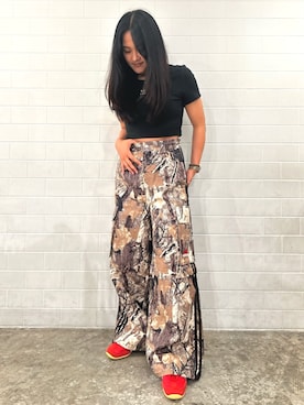 「アイテム（シューズ、レッド系）」を使った、SOさん（レディース・158cm）の夏コーディネート