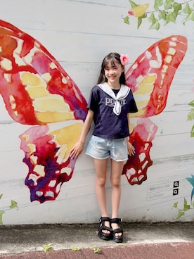 「アイテム（シューズ）」を使った、Remi。さん（キッズ・153cm）の夏コーディネート