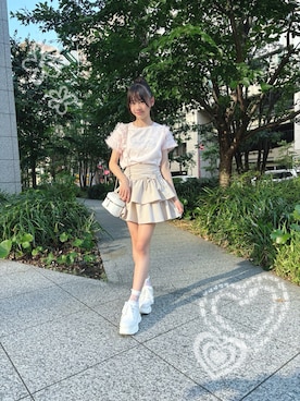 「アイテム（スニーカー）」を使った、Remi。さん（キッズ・153cm）の夏コーディネート