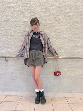 「アイテム（ブーツ）」を使った、miiiさん（キッズ・154cm）の秋コーディネート