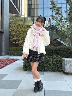 「アイテム（ジャケット/アウター）」を使った、miiiさん（キッズ・156cm）の冬コーディネート