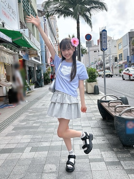「アイテム（ソックス/靴下）」を使った、Remi。さん（キッズ・153cm）の夏コーディネート