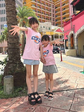 「アイテム（スカート）」を使った、Remi。さん（キッズ・153cm）の夏コーディネート