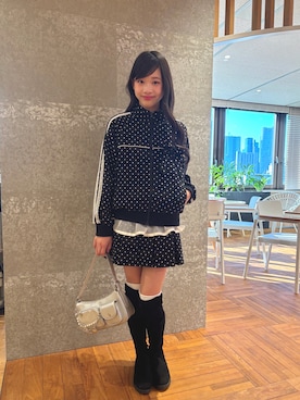 「アイテム（ブーツ）」を使った、miiiさん（キッズ・154cm）の秋コーディネート