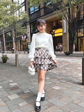 「アイテム（パンプス）」を使った、miiiさん（キッズ・154cm）の秋コーディネート