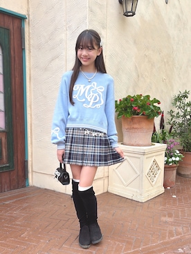 「アイテム（アクセサリー）」を使った、miiiさん（キッズ・154cm）の秋コーディネート