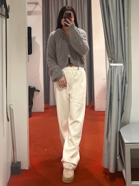 「アイテム（スリッポン）」を使った、モモさん（レディース・158cm・20代）の秋コーディネート