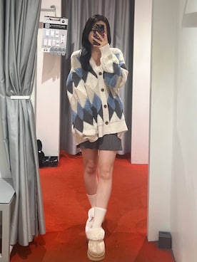 「アイテム（スリッポン）」を使った、モモさん（レディース・158cm・20代）の秋コーディネート