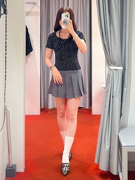 「3.3 Field Trip （3.3フィールドトリップ）のアイテム」を使った、モモさん（レディース・158cm）の春コーディネート