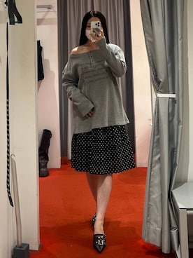 「3.3 Field Trip （3.3フィールドトリップ）のアイテム」を使った、モモさん（レディース・158cm）の冬コーディネート