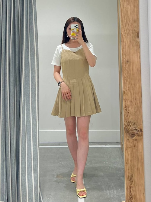 新品　エレッセ Tシャツ スカート セット FOREVER21 アンダースパッツ セール】【2024SS】襟付きスキッパーTシャツ（Tシャツ