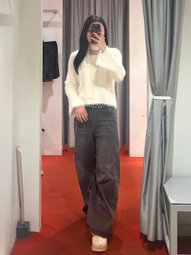 「アイテム（スリッポン）」を使った、モモさん（レディース・158cm・20代）の秋コーディネート