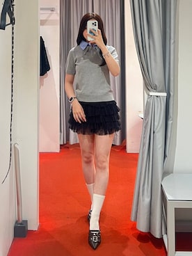 「3.3 Field Trip （3.3フィールドトリップ）のアイテム」を使った、モモさん（レディース・158cm）の春コーディネート