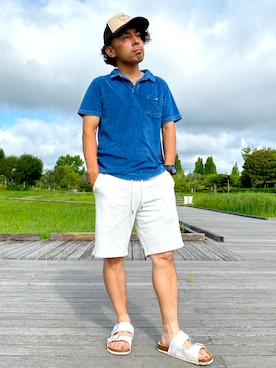 「Manhattan Portage（マンハッタンポーテージ）のアイテム（キャップ）」を使った、tyuubachiさん（メンズ・158cm・40代）の夏コーディネート