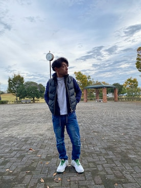 「アイテム（ダウンジャケット/コート）」を使った、tyuubachiさん（メンズ・158cm）の秋コーディネート