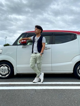 「アイテム（ベスト）」を使った、tyuubachiさん（メンズ・158cm）の秋コーディネート