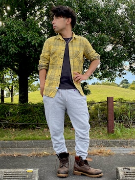 「アイテム（スウェットパンツ）」を使った、tyuubachiさん（メンズ・158cm・40代）の秋コーディネート