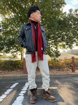 「JACKROSE(ジャックローズ)のアイテム」を使った、tyuubachiさん(メンズ・158cm)の冬コーディネート