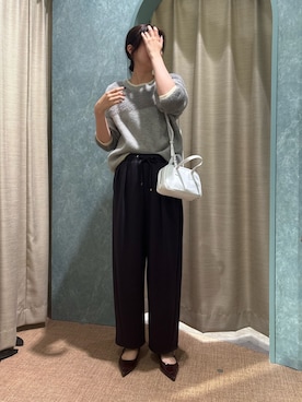 「Jena espace merveilleux（ジェナ　エスパスメルヴェイユ）のカーブラインボンディングパンツ（その他パンツ）」を使った、みさきさん（レディース・167cm）の冬コーディネート