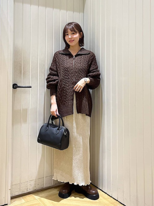 セール】ケーブルハイゲージZIPカーディガン 588922（カーディガン