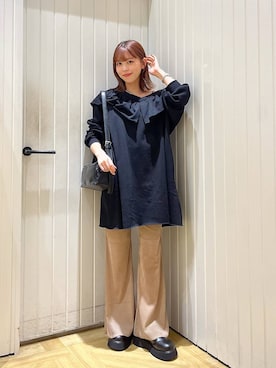 「LOWRYS FARM（ローリーズファーム）のアイテム（ワンピース）」を使った、fuku5662さん（レディース・160cm）の秋コーディネート