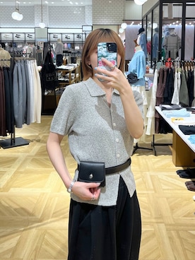 「LOWRYS FARM（ローリーズファーム）のカットイージーコクーンパンツ　292362（スウェットパンツ、ブラック系）」を使った、fuku5662さん（レディース・160cm）の春コーディネート