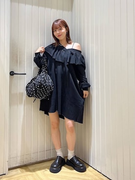 「LOWRYS FARM（ローリーズファーム）のアイテム（ワンピース）」を使った、fuku5662さん（レディース・160cm）の秋コーディネート