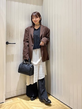 「アイテム（テーラードジャケット）」を使った、fuku5662さん（レディース・160cm）の冬コーディネート