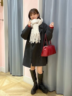 「アイテム（ピーコート）」を使った、fuku5662さん（レディース・160cm・20代）の冬コーディネート