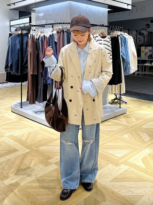 ローリーズファーム C/N シシュウダブルジャケット LOWRYS FARM｜C/Nシシュウダブルジャケット | Rakuten Fashion(楽天