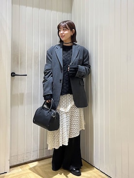 「アイテム（テーラードジャケット）」を使った、fuku5662さん（レディース・160cm）の秋コーディネート