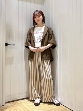 「アイテム（テーラードジャケット）」を使った、fuku5662さん（レディース・160cm・20代）の夏コーディネート