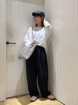 「LOWRYS FARM（ローリーズファーム）のアイテム（ハンチング/ベレー帽）」を使った、fuku5662さん（レディース・160cm）の秋コーディネート