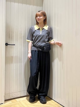 「LOWRYS FARM（ローリーズファーム）のステンレスフープチョーカー 127295（チョーカー、シルバー系）」を使った、fuku5662さん（レディース・160cm）の春コーディネート