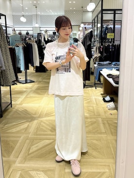 「LOWRYS FARM（ローリーズファーム）のパールタレンネックレス　249411（ネックレス）」を使った、fuku5662さん（レディース・160cm・20代）の秋コーディネート