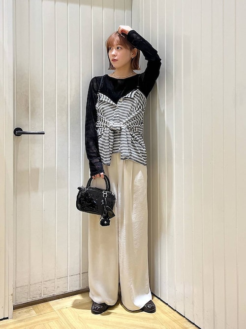 Trim Crystal Women's Wang Alexander SM位 カーディガン ウール ラムレザー wang ✨羊革✨Alexander Cardigan US - SS23 - Charcoal ジャケット・アウター
