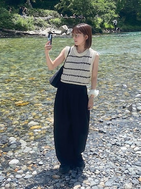 「アイテム（ヘアゴム）」を使った、fuku5662さん（レディース・160cm）の秋コーディネート