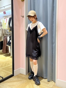 「アイテム（シュシュ）」を使った、fuku5662さん（レディース・160cm）の秋コーディネート