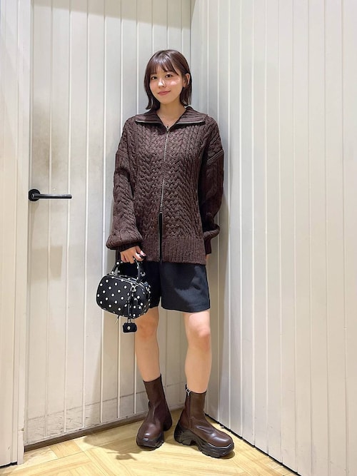 セール】ケーブルハイゲージZIPカーディガン 588922（カーディガン