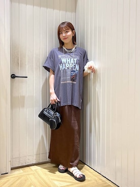 「LOWRYS FARM（ローリーズファーム）のカンドウフィットグルカ 283656（サンダル）」を使った、fuku5662さん（レディース・160cm）の夏コーディネート
