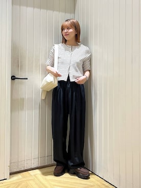 「LOWRYS FARM（ローリーズファーム）のステンレスフープチョーカー 127295（チョーカー、シルバー系）」を使った、fuku5662さん（レディース・160cm）の春コーディネート