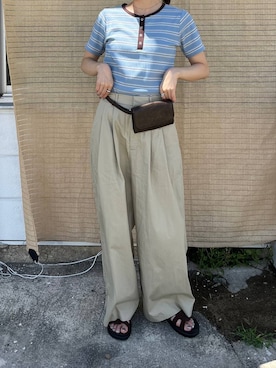 「LOWRYS FARM（ローリーズファーム）のステンレスプチＴＯＰネックレス２ 451999（ネックレス、シルバー系）」を使った、fuku5662さん（レディース・160cm）の夏コーディネート