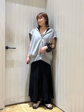 「LOWRYS FARM（ローリーズファーム）のステンレスフープチョーカー 127295（チョーカー）」を使った、fuku5662さん（レディース・160cm・20代）の夏コーディネート