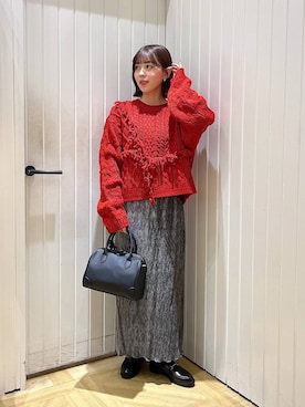 「アイテム（ポロシャツ）」を使った、fuku5662さん（レディース・160cm・20代）の冬コーディネート