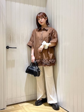 「アイテム（ヘアゴム、ホワイト系）」を使った、fuku5662さん（レディース・160cm）の夏コーディネート
